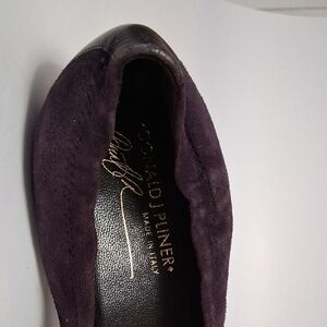 Donald J. Pliner Deep Purple Suede Slip-On Flat